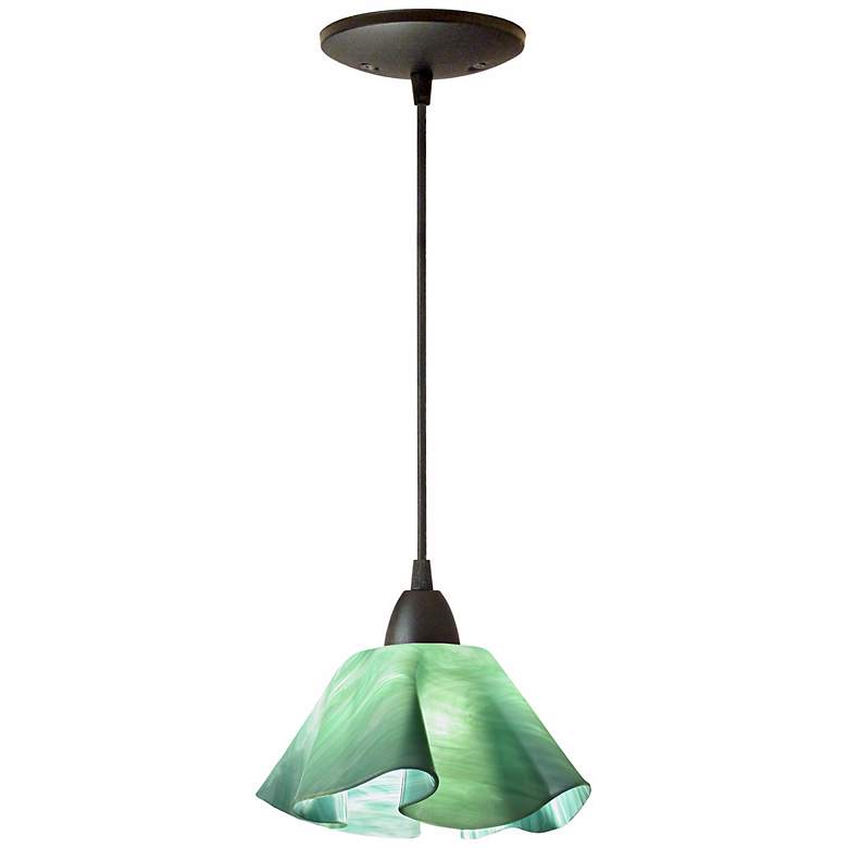 Image 3 Jezebel Radiance&#8482; Lily Seafoam Green Glass Pendant Light