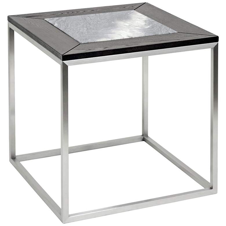 Image 1 Jezeka Brown with Ivory Marble End Table