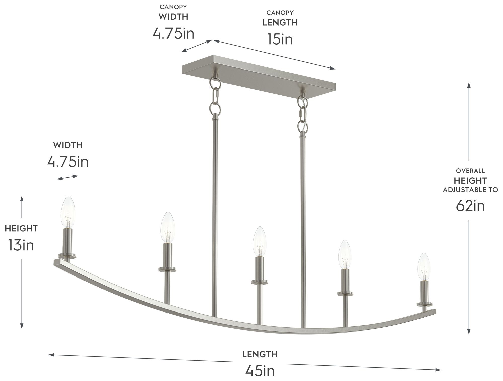 Image 6 Jheni Five-Light Linear Chandelier more views
