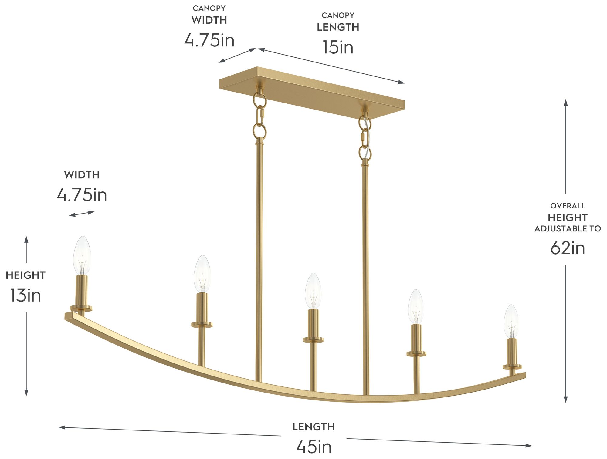 Image 6 Jheni Five-Light Linear Chandelier more views