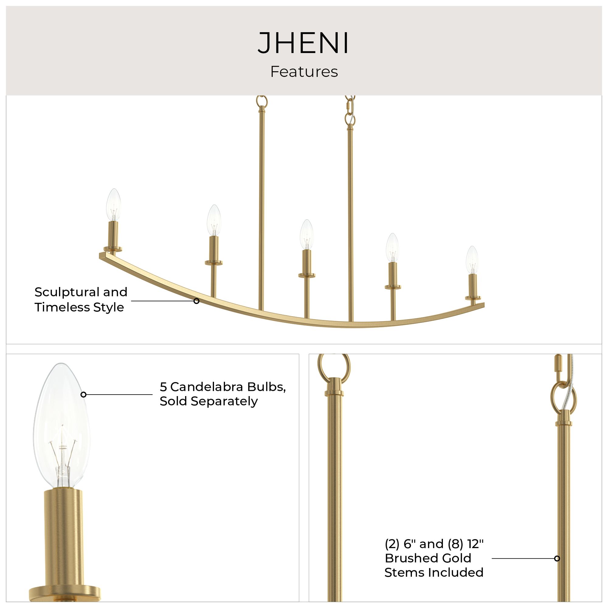 Jheni Five-Light Linear Chandelier