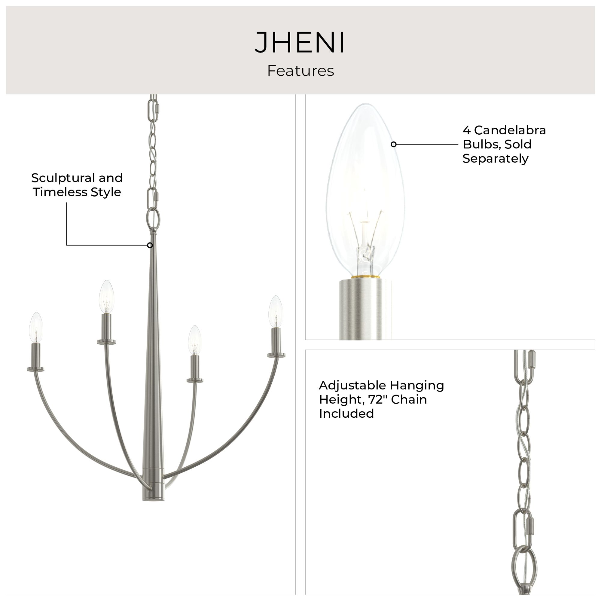 Jheni Four-Light  Medium Chandelier