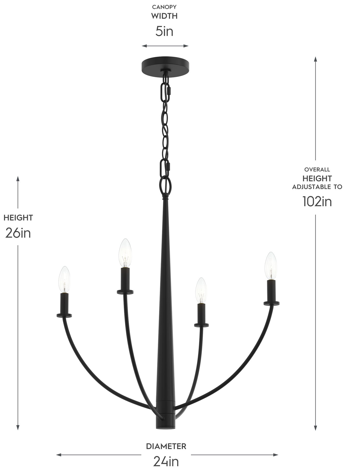 Image 6 Jheni Four-Light  Medium Chandelier more views