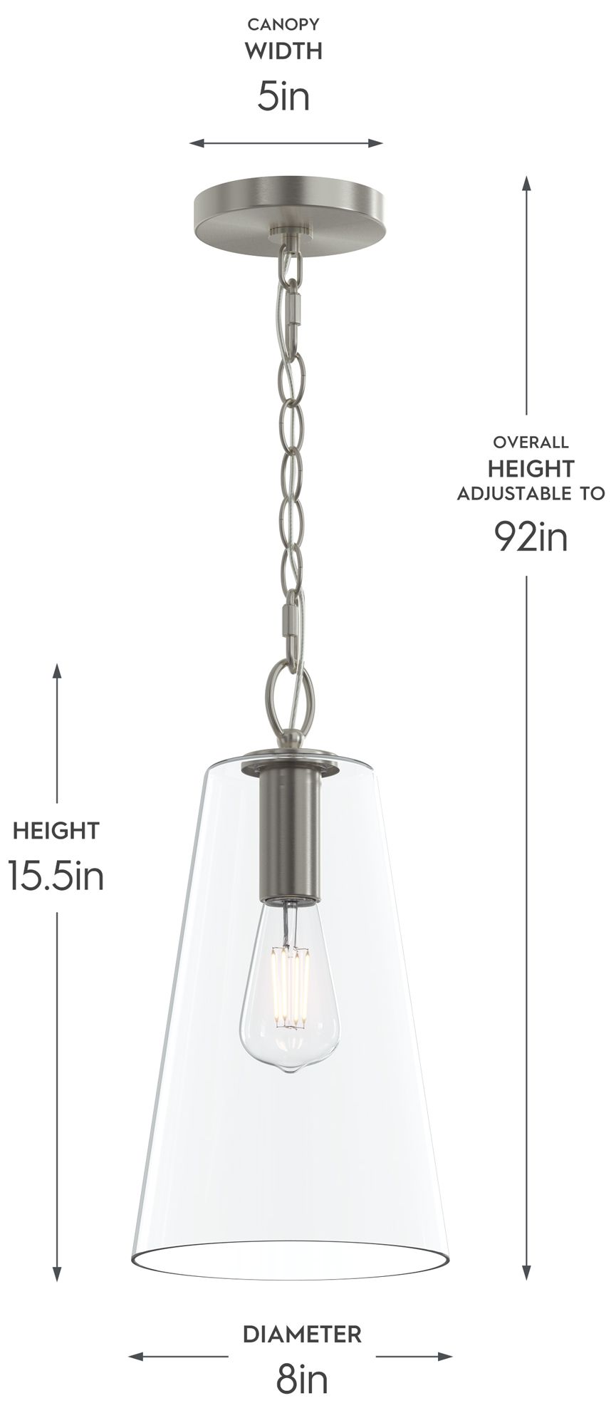 Image 6 Jheni One-Light  Pendant with Clear Glass Shade more views