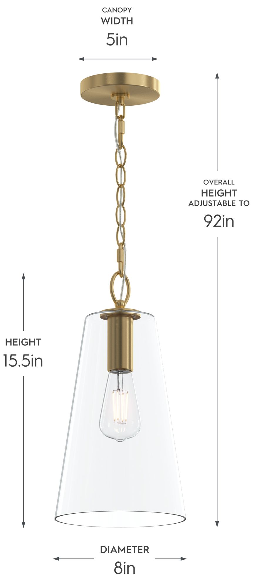 Image 6 Jheni One-Light Pendant with Clear Glass Shade more views