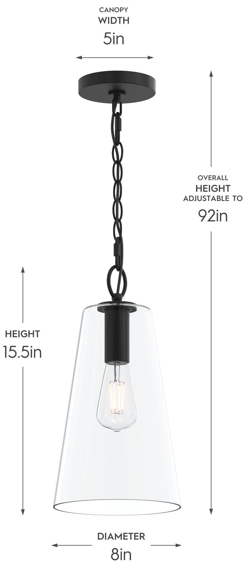 Image 6 Jheni One-Light  Pendant with Clear Glass Shade more views