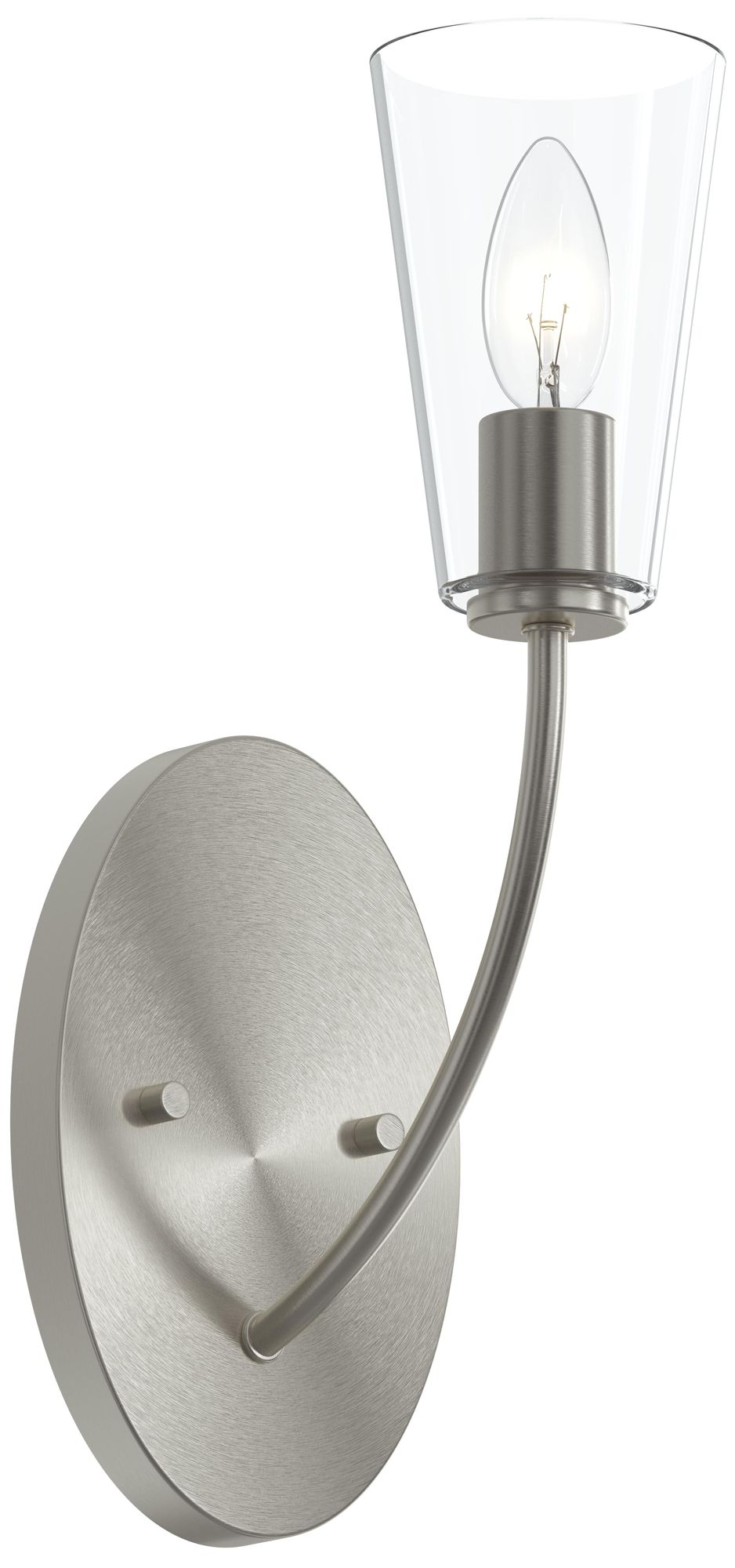 Jheni One-Light Wall Sconce with Clear Glass Shades