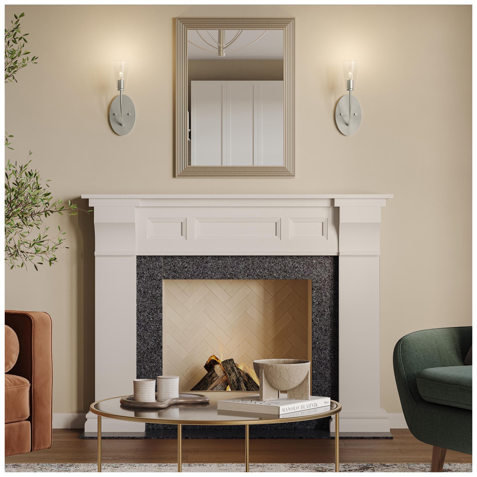 Image 4 Jheni One-Light Wall Sconce with Clear Glass Shades more views