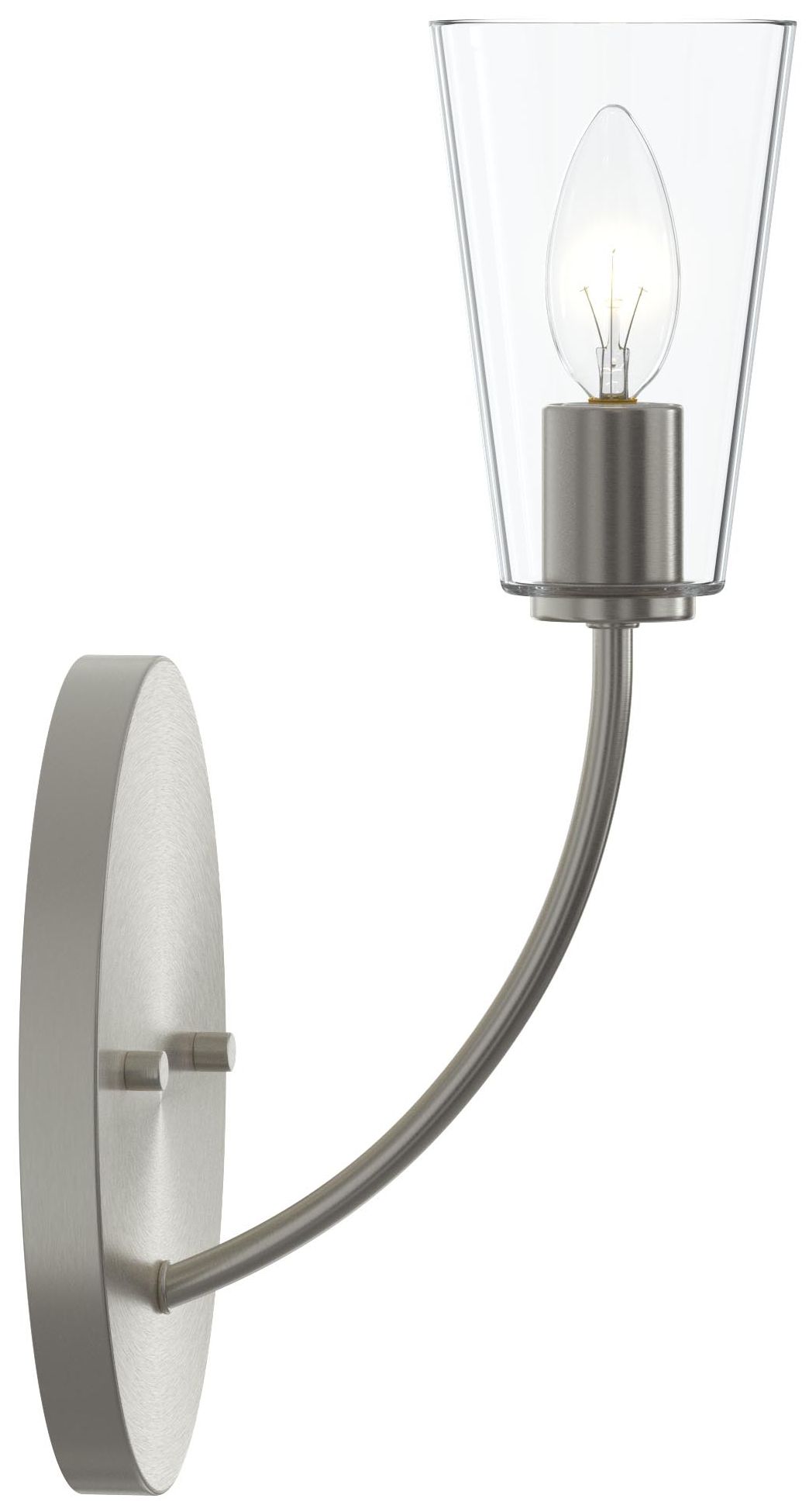 Jheni One-Light Wall Sconce with Clear Glass Shades