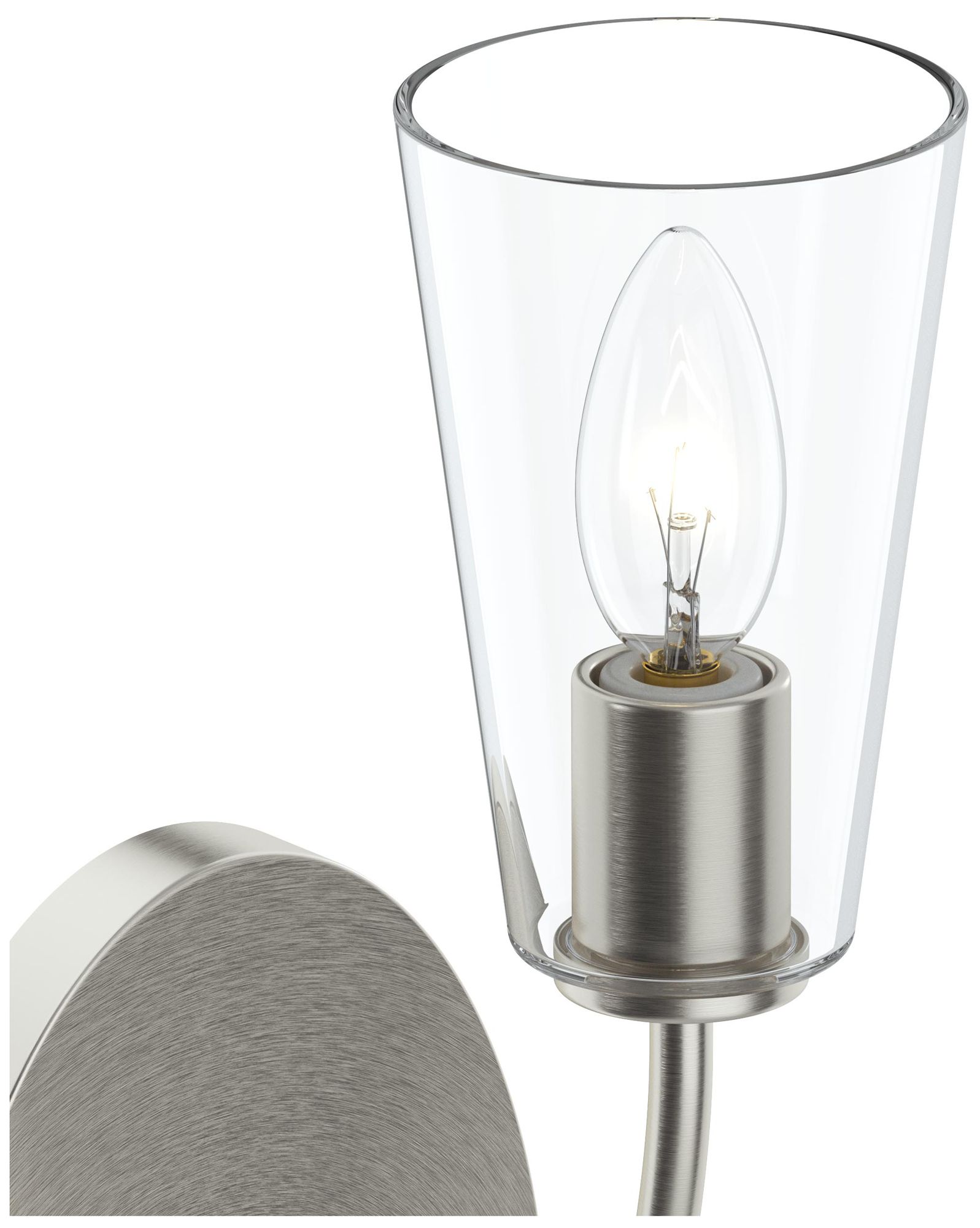 Jheni One-Light Wall Sconce with Clear Glass Shades