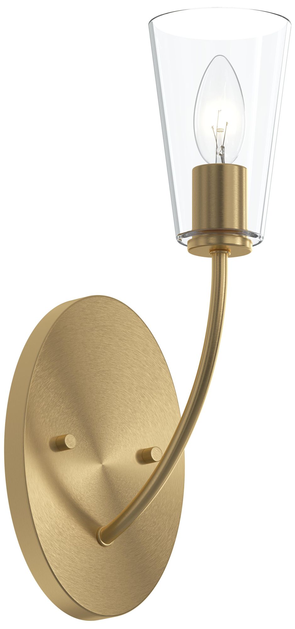 Jheni One-Light Wall Sconce with Clear Glass Shades