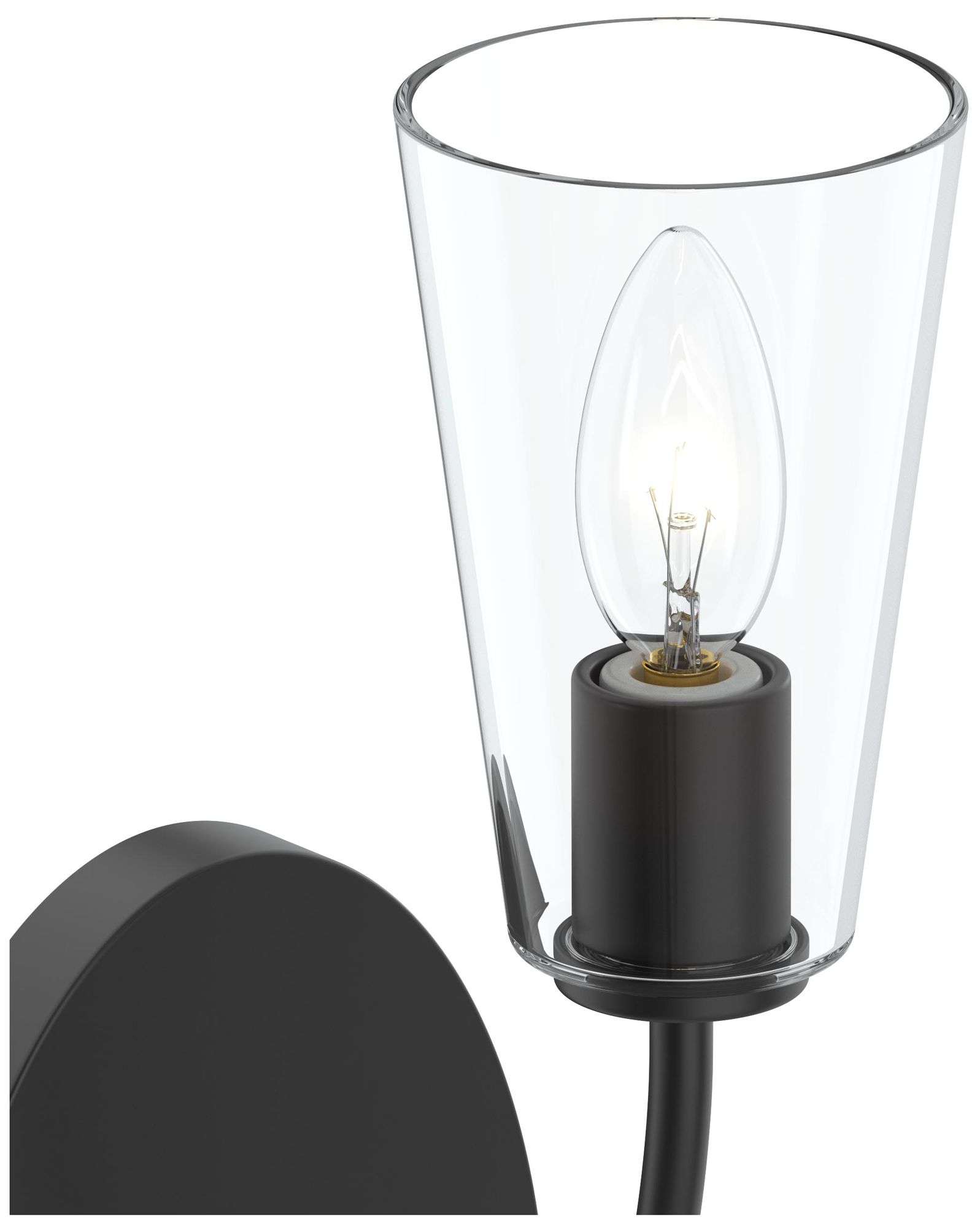 Image 7 Jheni One-Light Wall Sconce with Clear Glass Shades more views