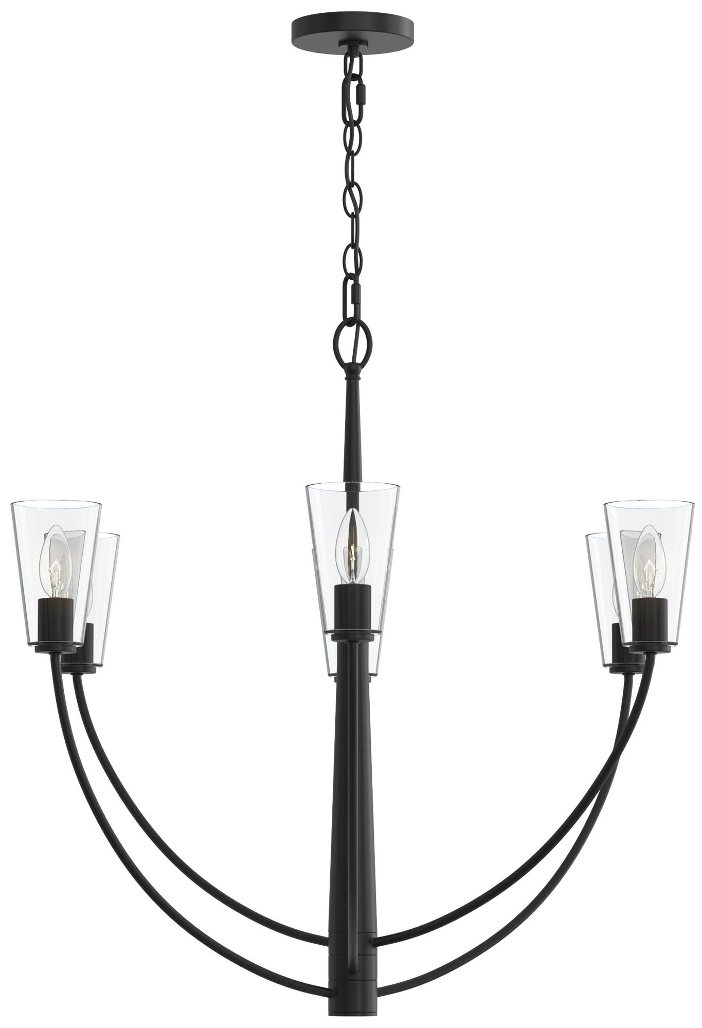 Jheni Six-Light Chandelier with Clear Glass Shades