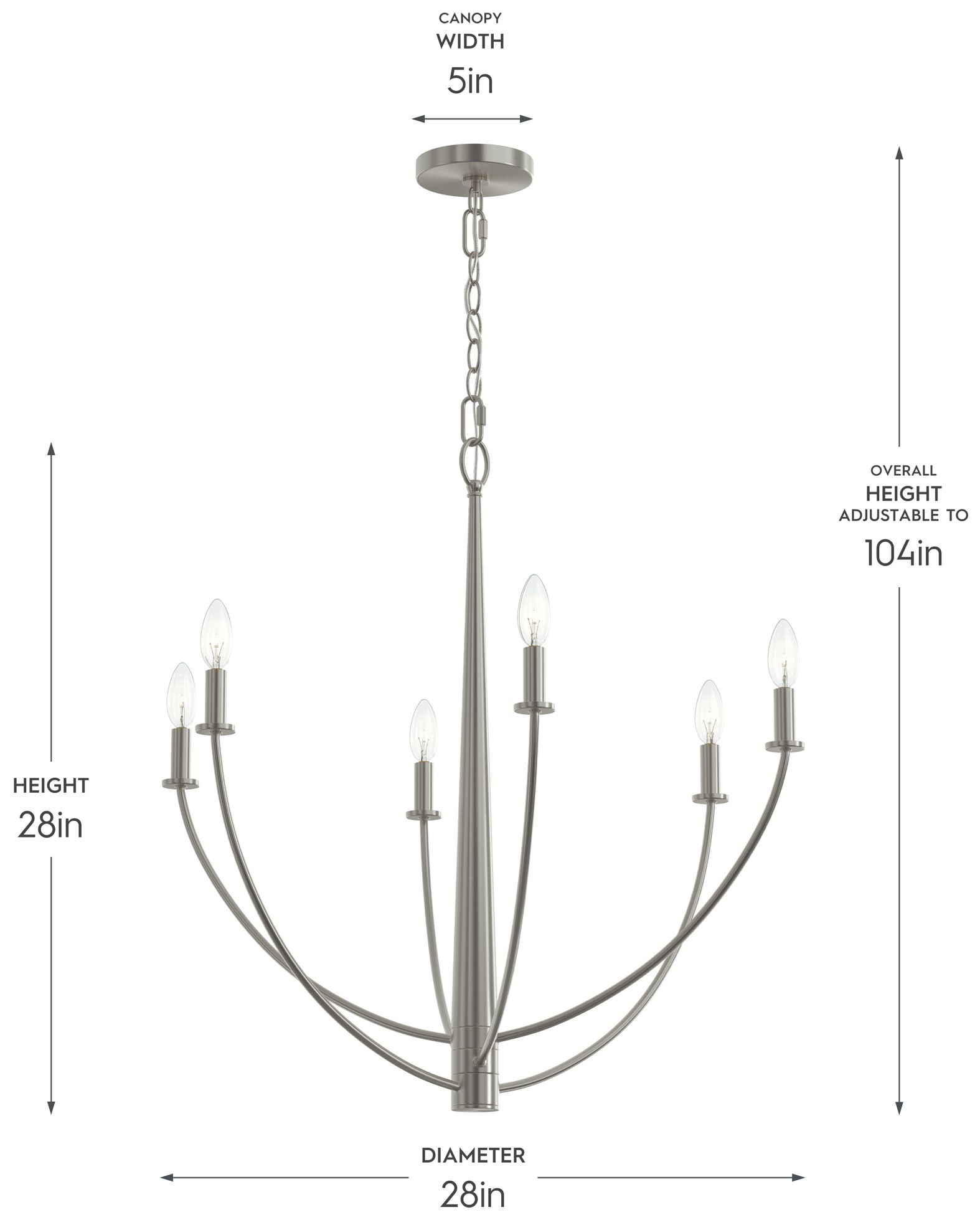 Image 6 Jheni Six-Light Chandelier more views
