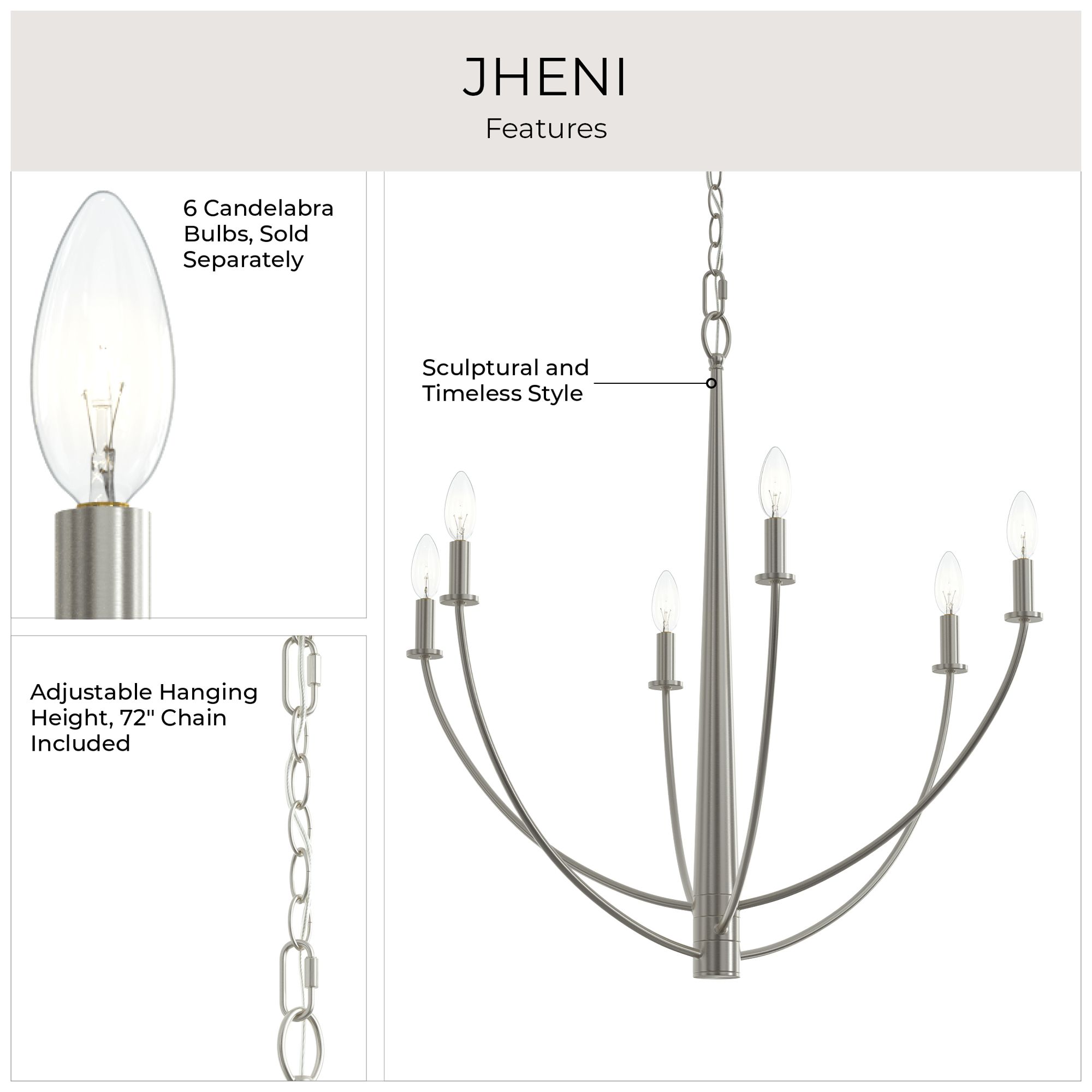 Jheni Six-Light Chandelier