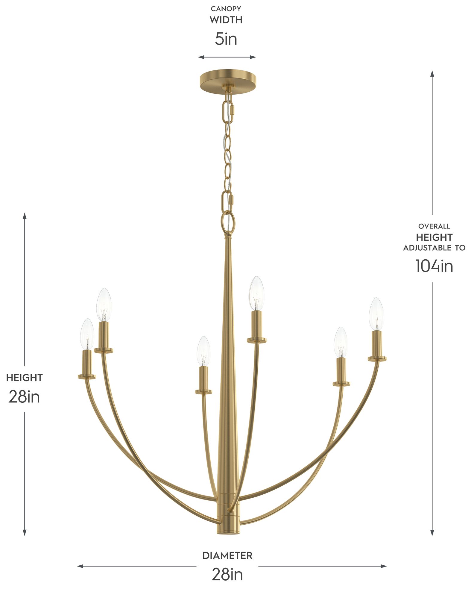 Image 6 Jheni Six-Light Chandelier more views
