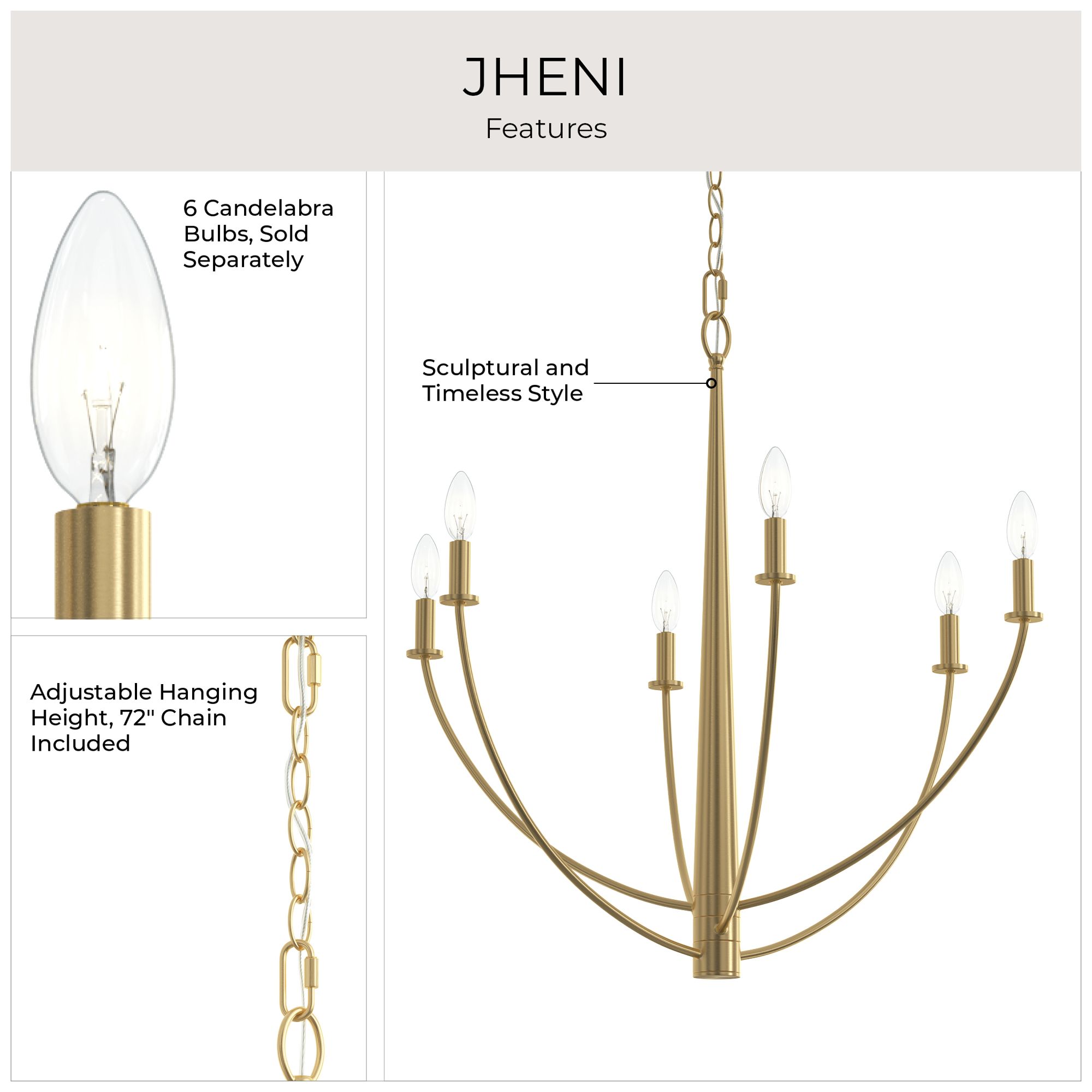Jheni Six-Light Chandelier