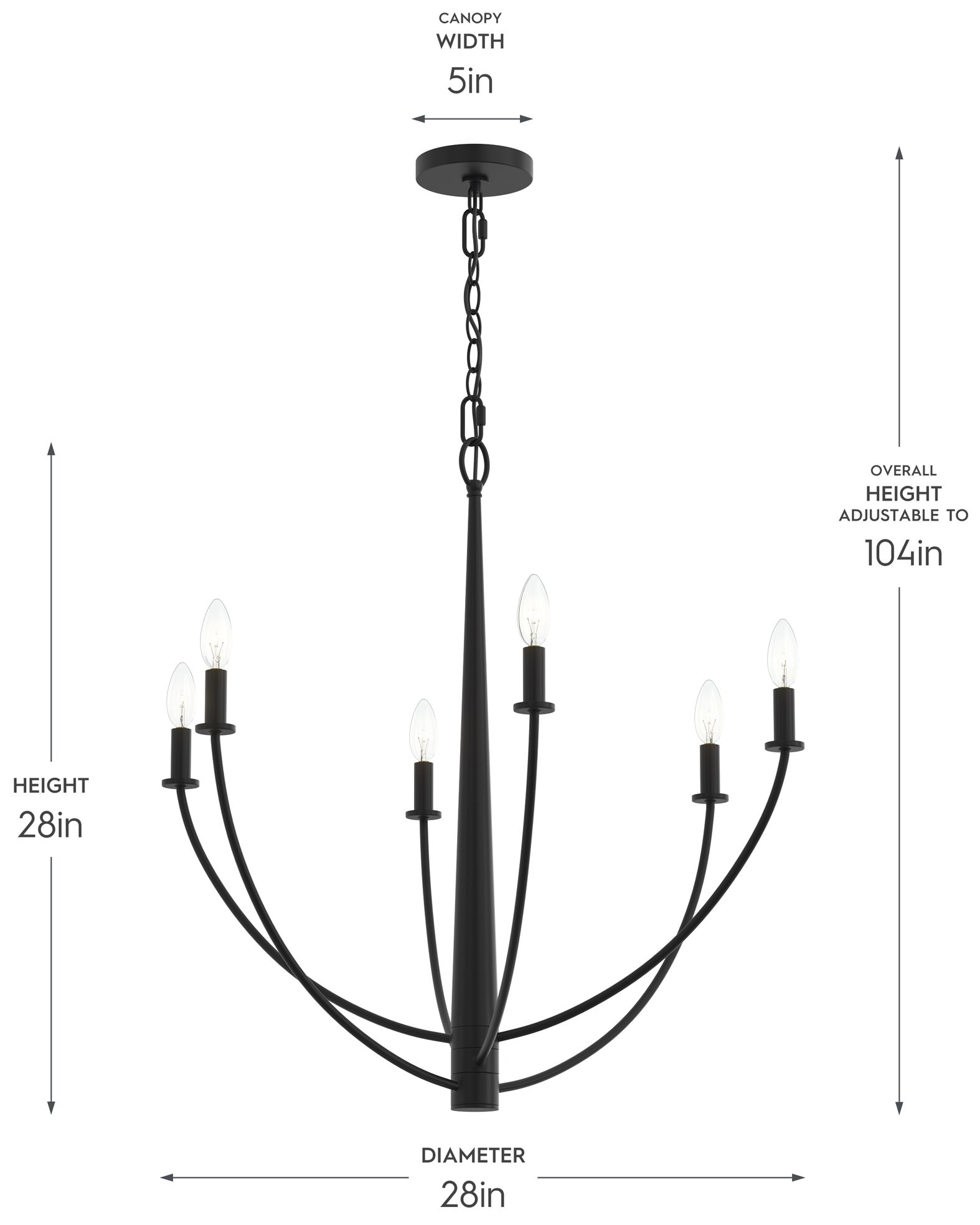 Image 6 Jheni Six-Light Chandelier more views