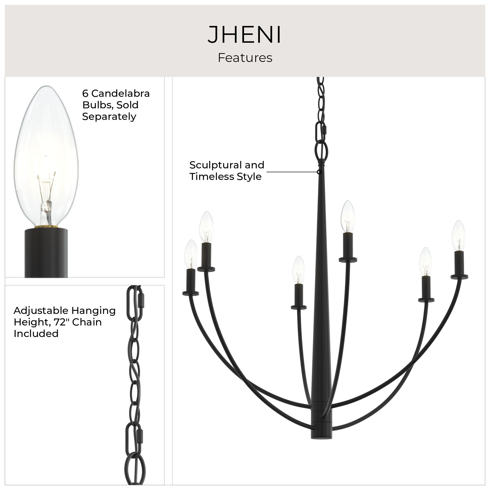 Jheni Six-Light Chandelier