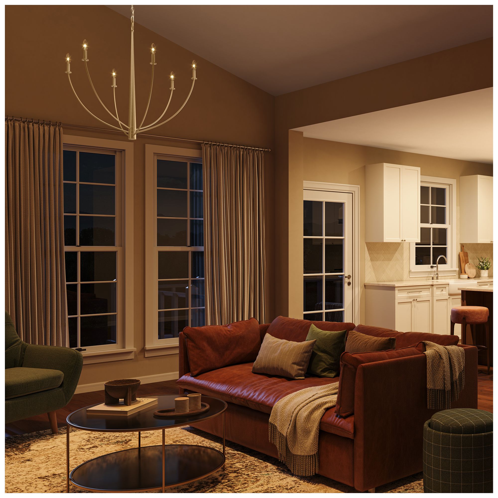 Image 5 Jheni Six-Light  Large Chandelier more views