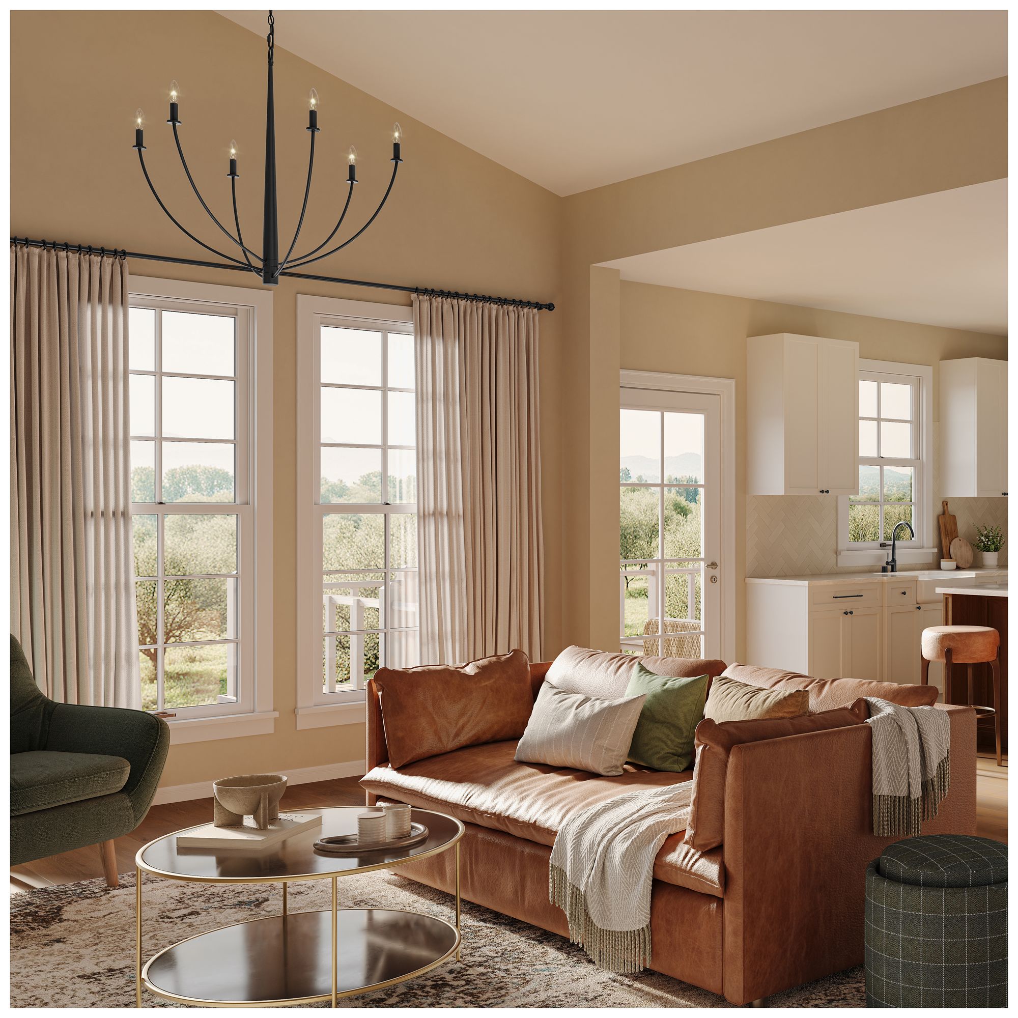 Image 3 Jheni Six-Light  Large Chandelier more views