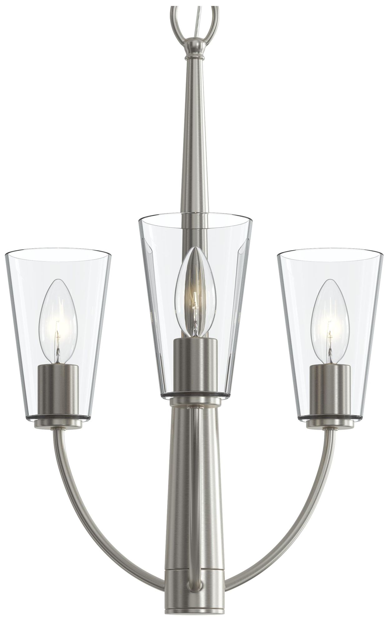 Jheni Three-Light  Chandelier with Clear Glass Shades