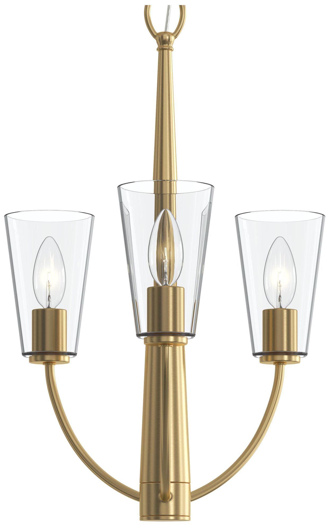 Jheni Three-Light  Chandelier with Clear Glass Shades