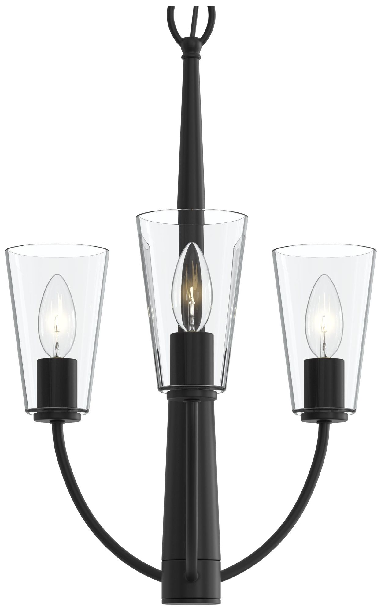Jheni Three-Light  Chandelier with Clear Glass Shades