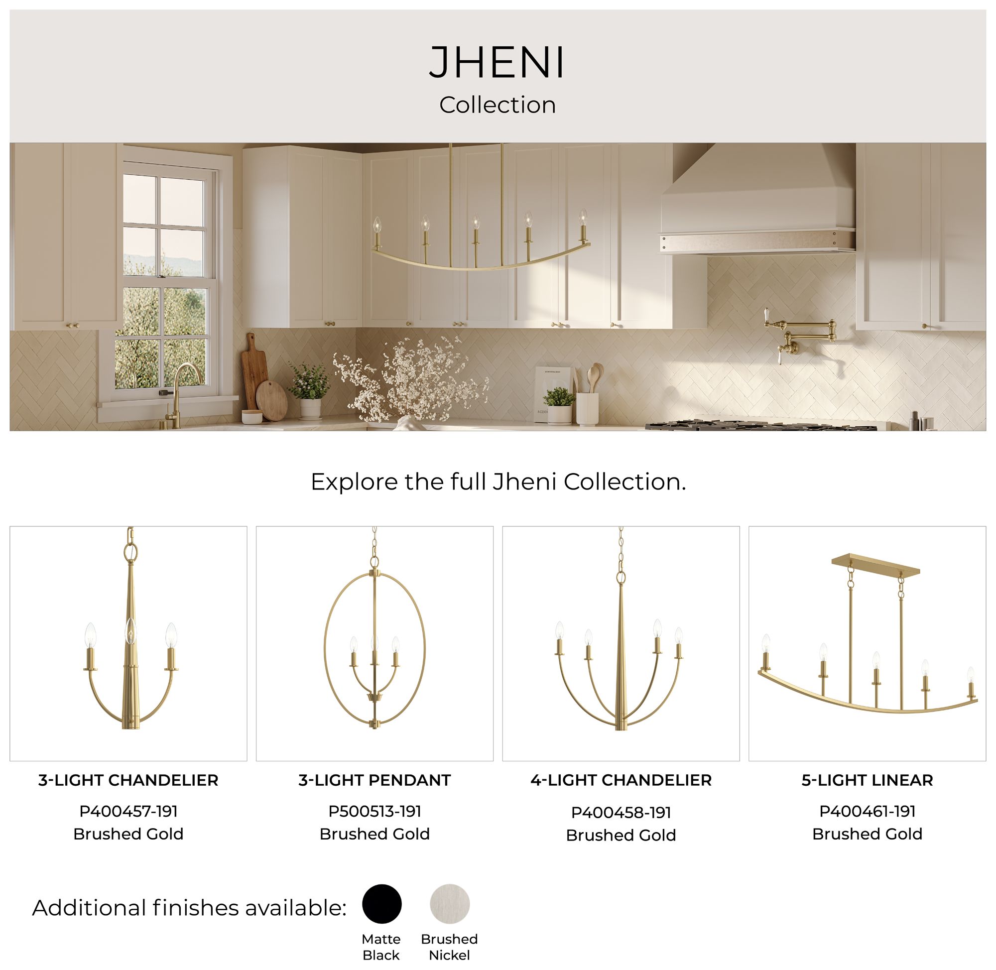 Jheni Three-Light Foyer Pendant