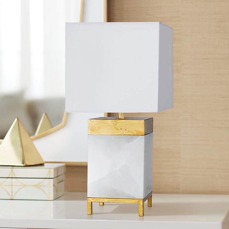 Image 1 Jillian 16" High Alabaster Accent Table Lamp