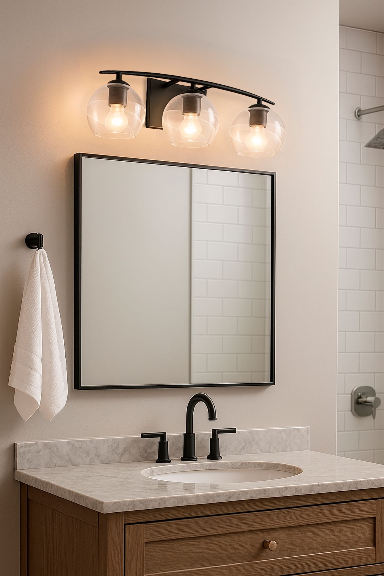Image 2 Jilly 25" Wide Vapor Clear/Satin Nickel 3-Light Vanity more views