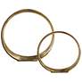 2_Jimena 14" High Gold Ring Metal Sculptures Set of 2