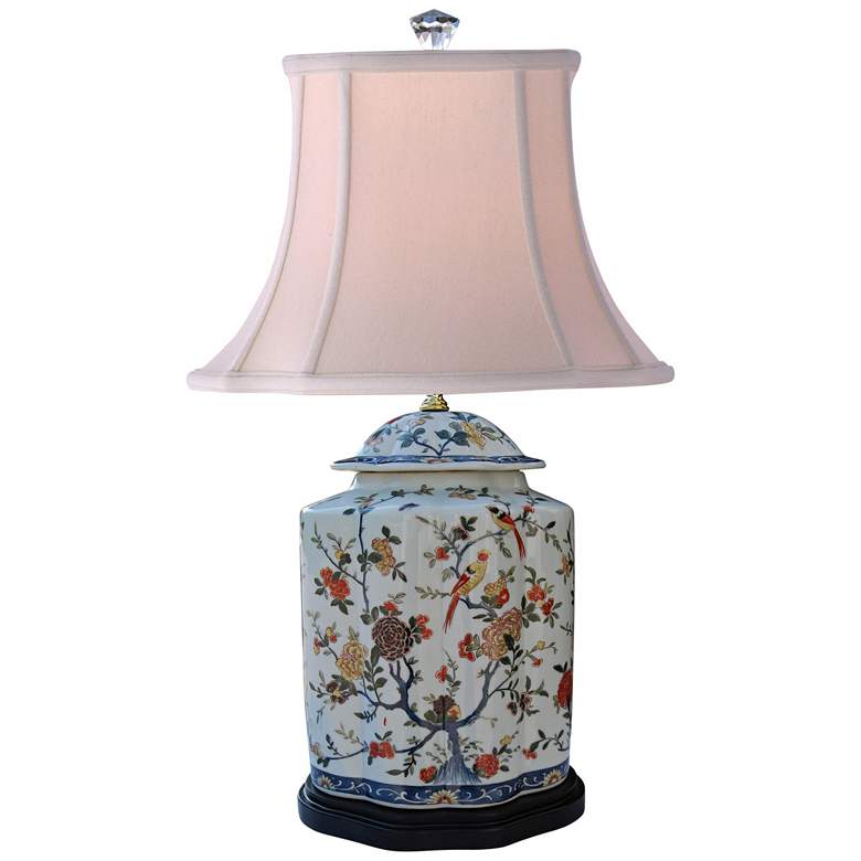 Image 2 Jin 29" Multi-Color Porcelain Scalloped Jar Table Lamp