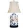 Jin Spring Garden 21" Multi-Color Oval Jar Porcelain Accent Table Lamp
