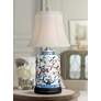 Jin Spring Garden 21" Multi-Color Oval Jar Porcelain Accent Table Lamp
