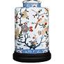 4_Jin Spring Garden 21" Multi-Color Oval Jar Porcelain Accent Table Lamp more views