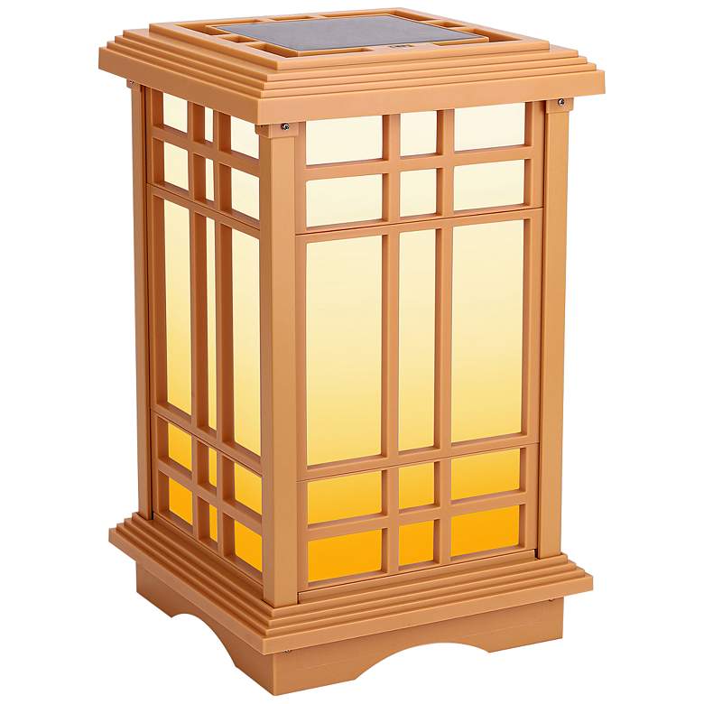 Image 2 Jira 15 1/2" High Beige LED Solar Zen Lantern Light