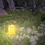 Jira 15 1/2" High Beige LED Solar Zen Lantern Light