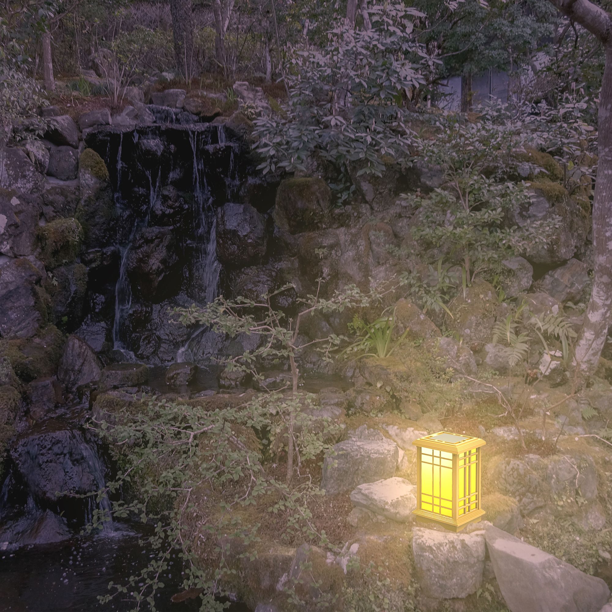 Jira 15 1/2" High Beige LED Solar Zen Lantern Light