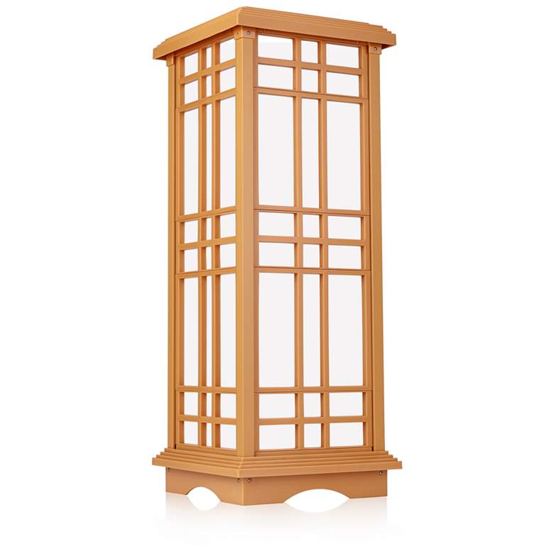 Image 3 Jira 24 1/2" High Beige LED Solar Powered Zen Lantern Light more views