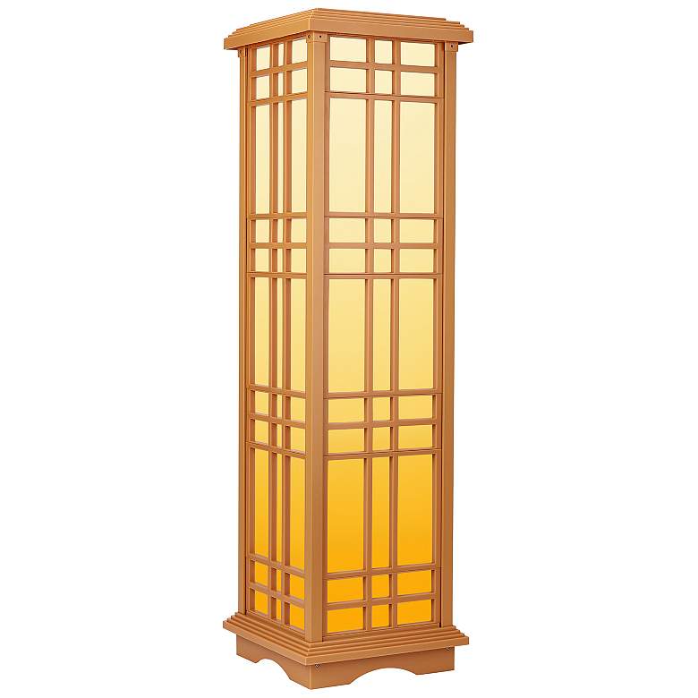 Image 3 Jira 33 1/2" High Beige LED Solar Zen Lantern Light more views