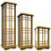 Jira Beige LED Solar Outdoor Zen Lantern Lights Set of 3