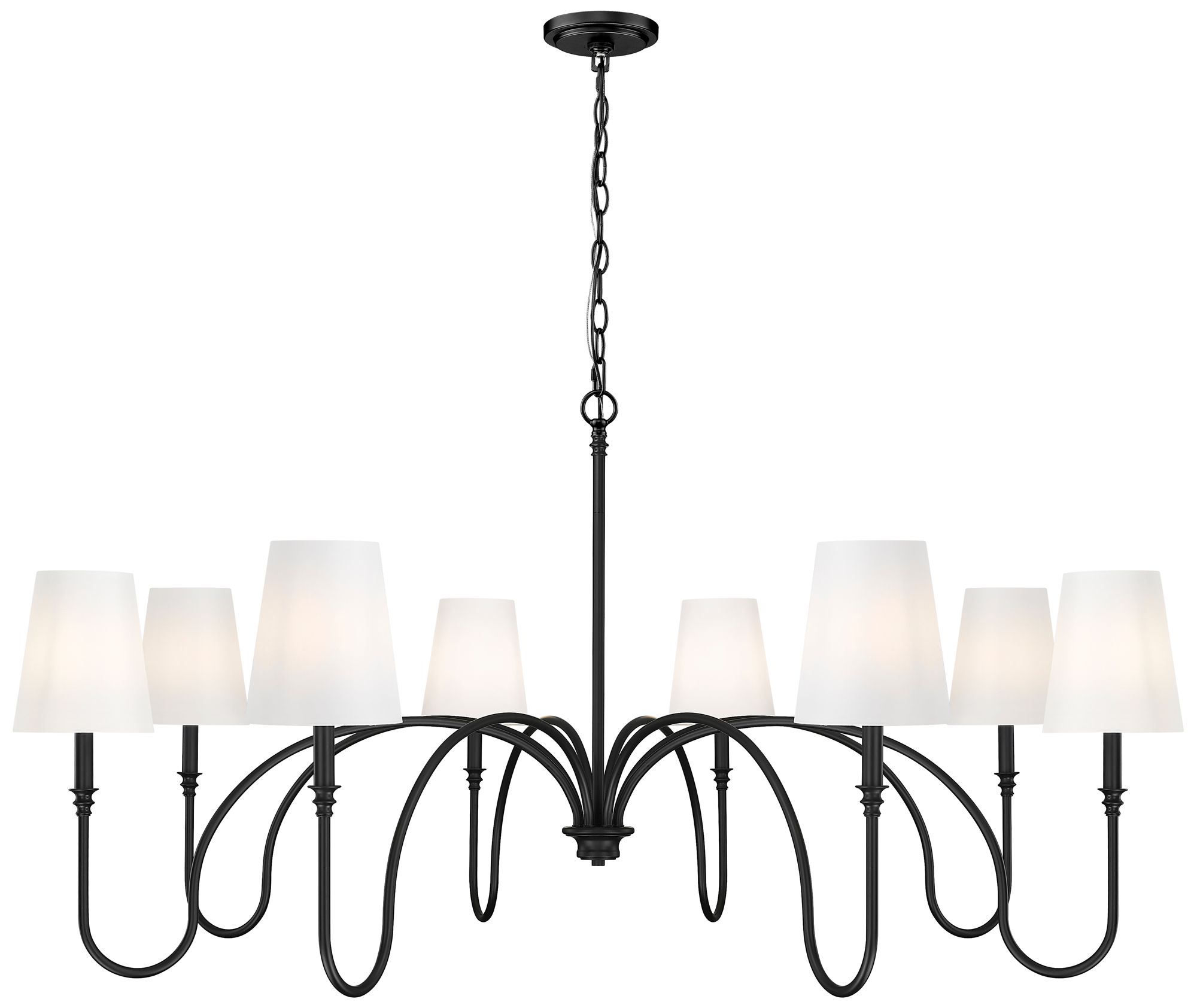 Jisele by Z-Lite 58.75 inch Matte Black 8 Light Chandelier