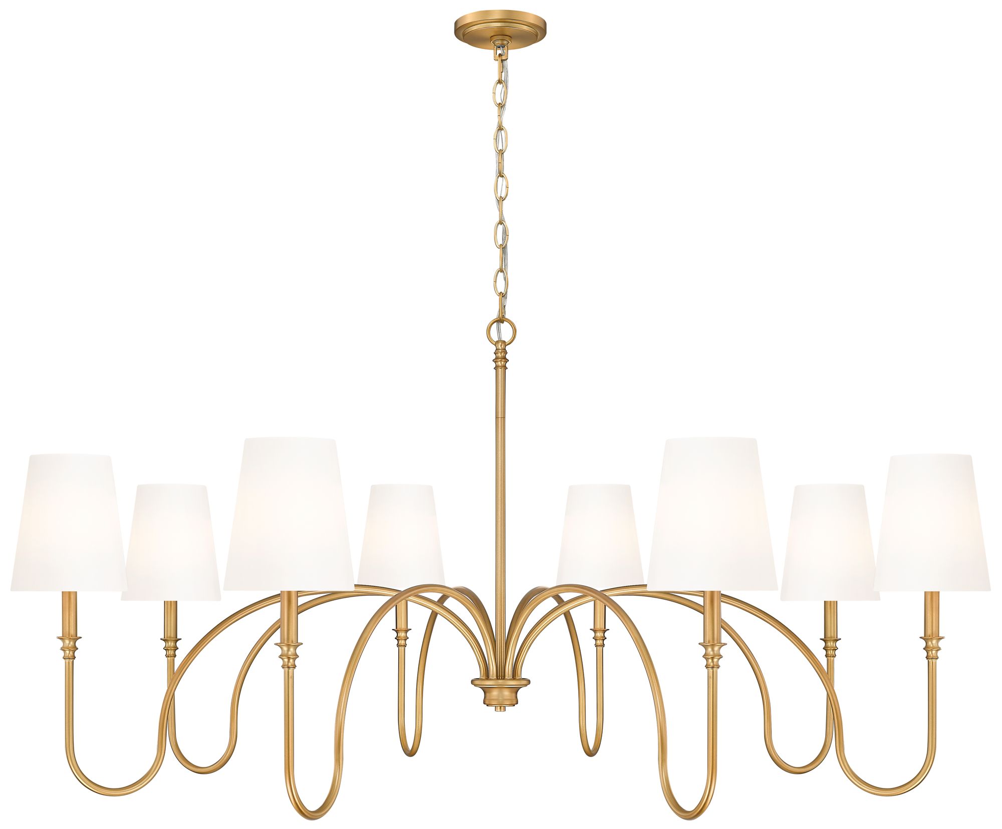 Image 2 Jisele by Z-Lite 58.75 inch Rubbed Brass 8 Light Chandelier