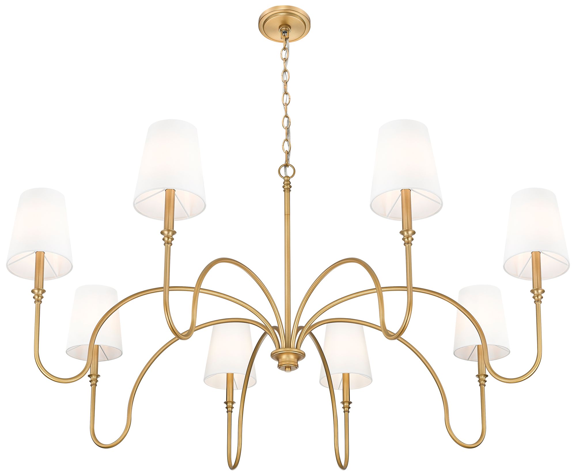 Image 4 Jisele by Z-Lite 58.75 inch Rubbed Brass 8 Light Chandelier more views