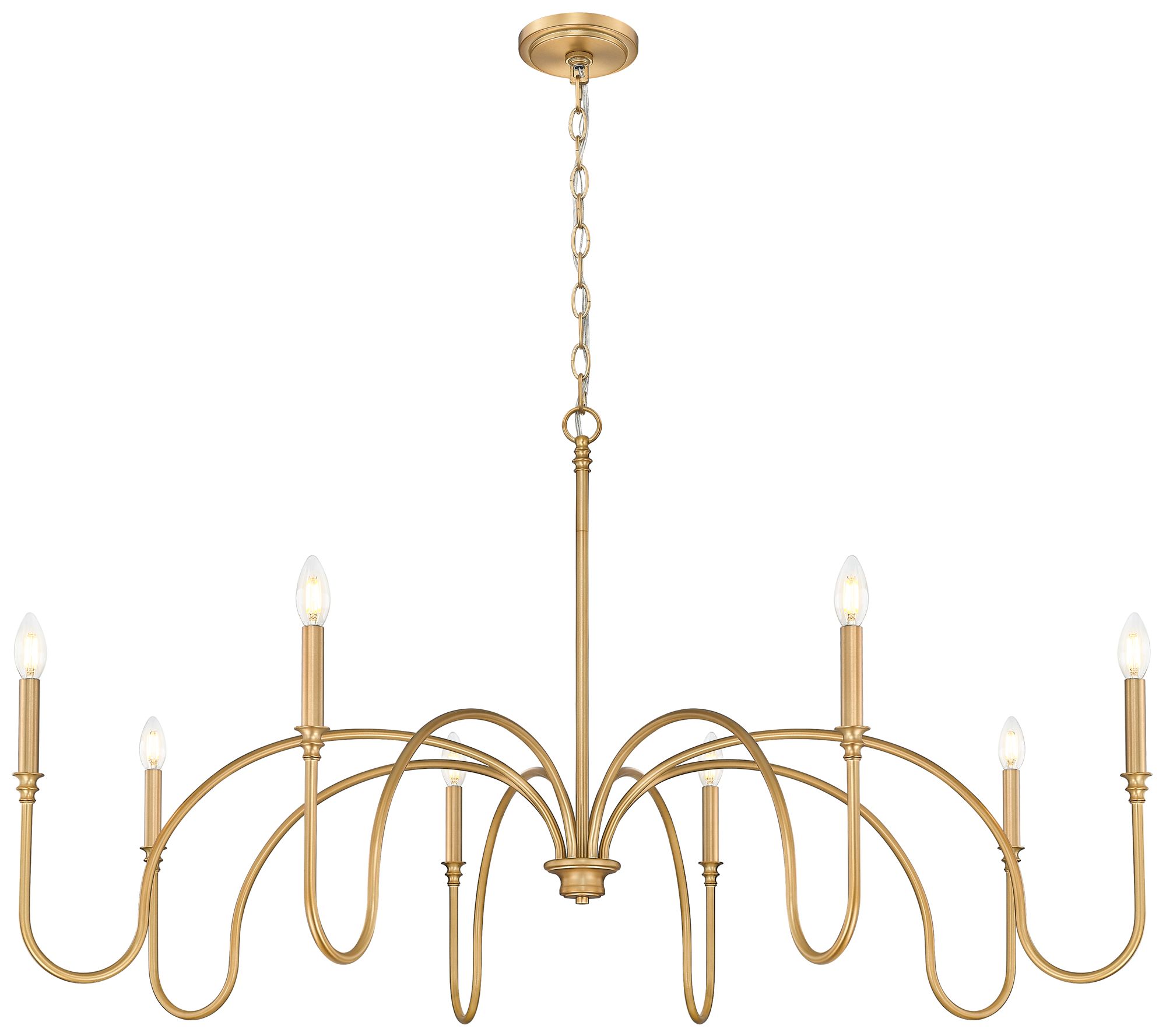 Image 5 Jisele by Z-Lite 58.75 inch Rubbed Brass 8 Light Chandelier more views