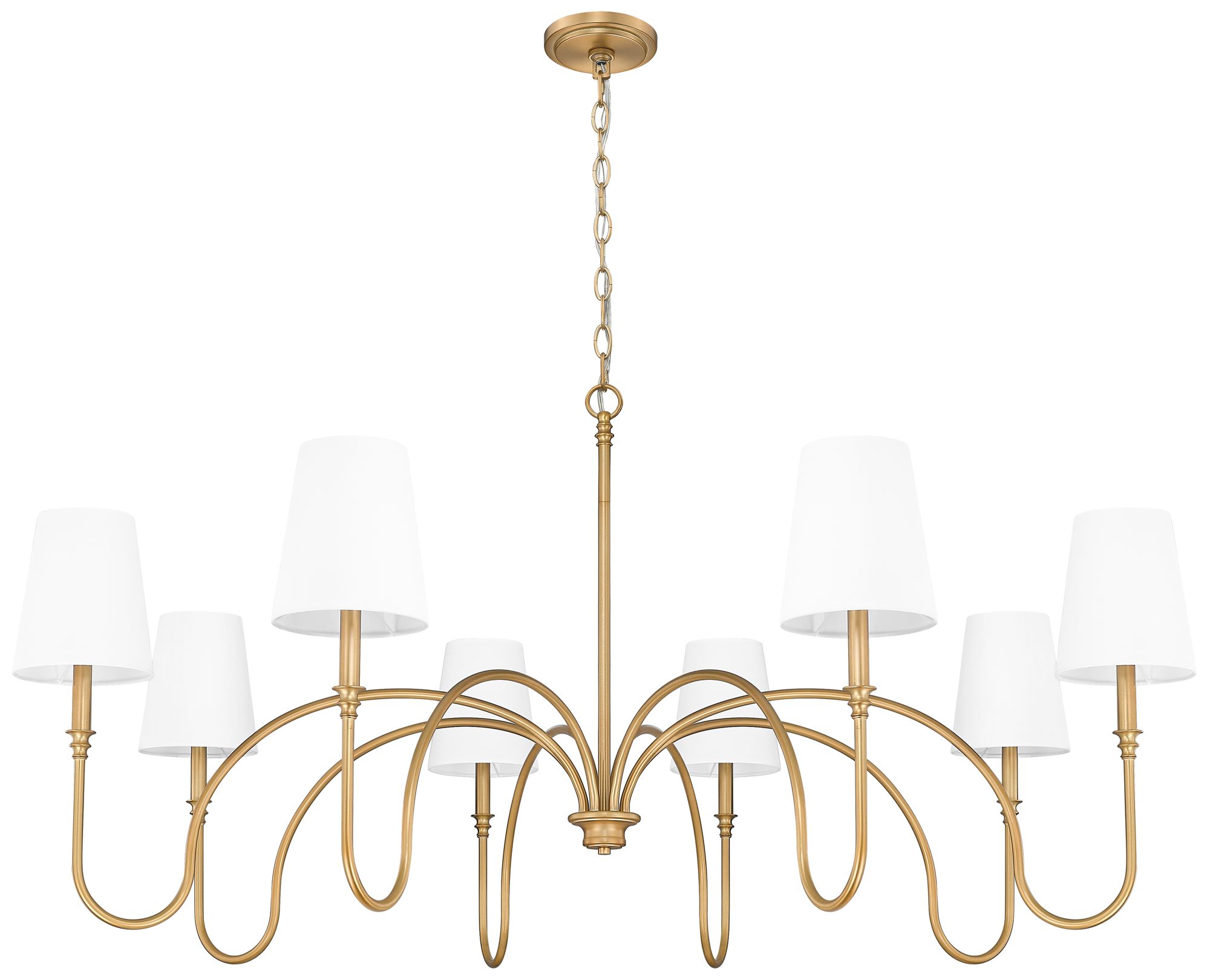 Image 7 Jisele by Z-Lite 58.75 inch Rubbed Brass 8 Light Chandelier more views