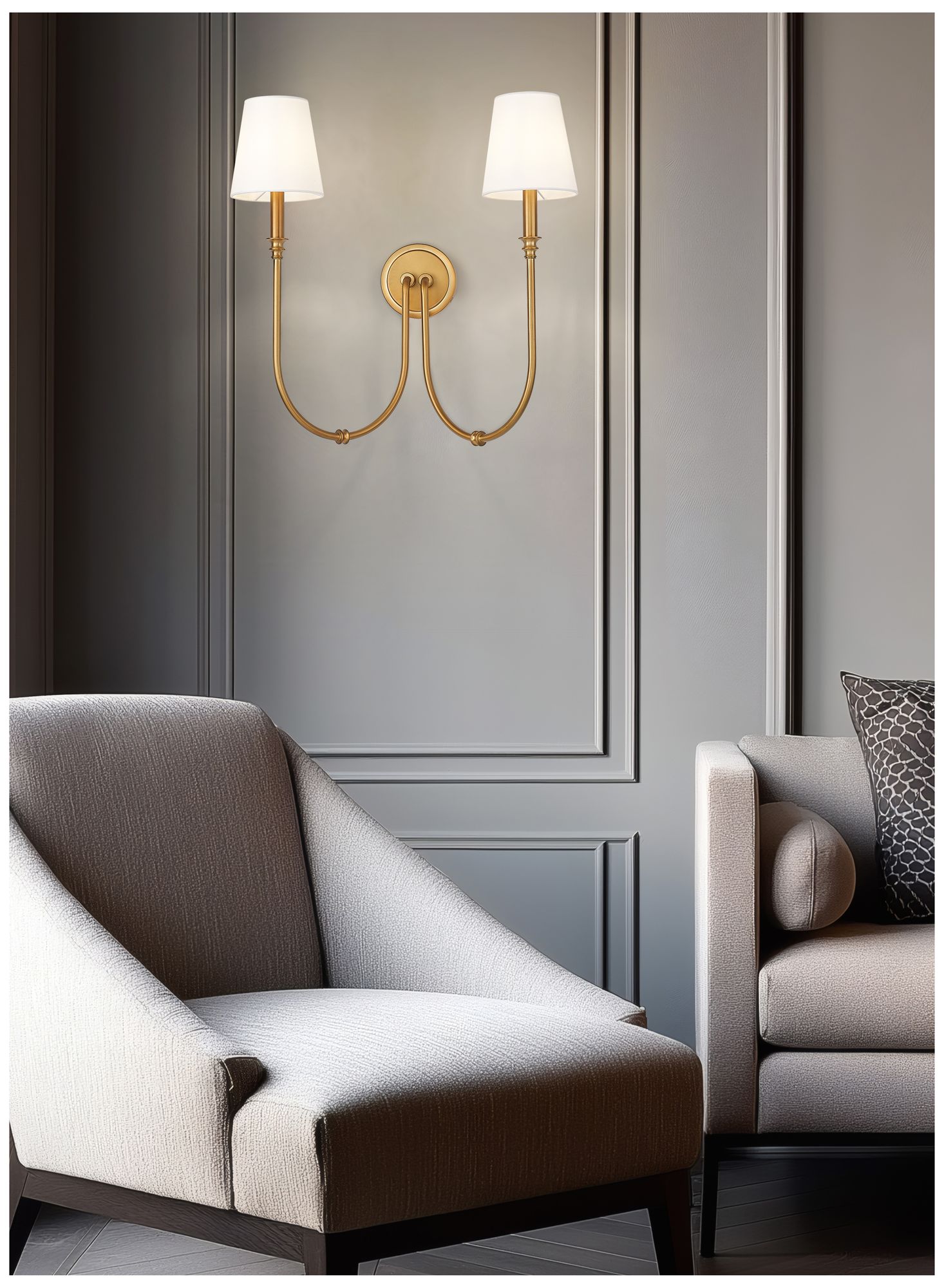 Image 3 Jisele by Z-Lite Rubbed Brass 2 Light Wall Sconce more views