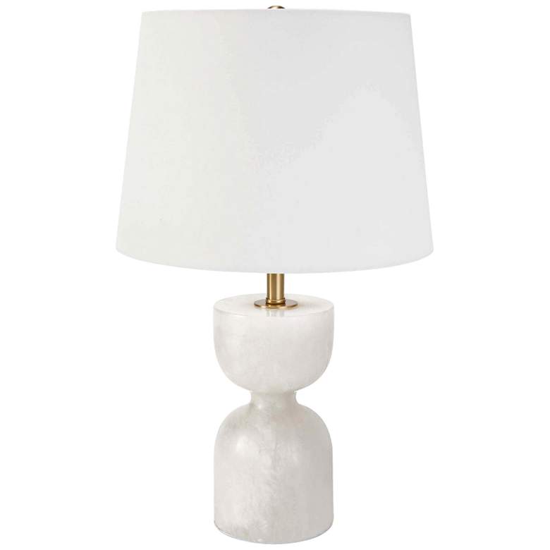 Image 1 Joan 18 inch High Natural Stone Alabaster Accent Table Lamp
