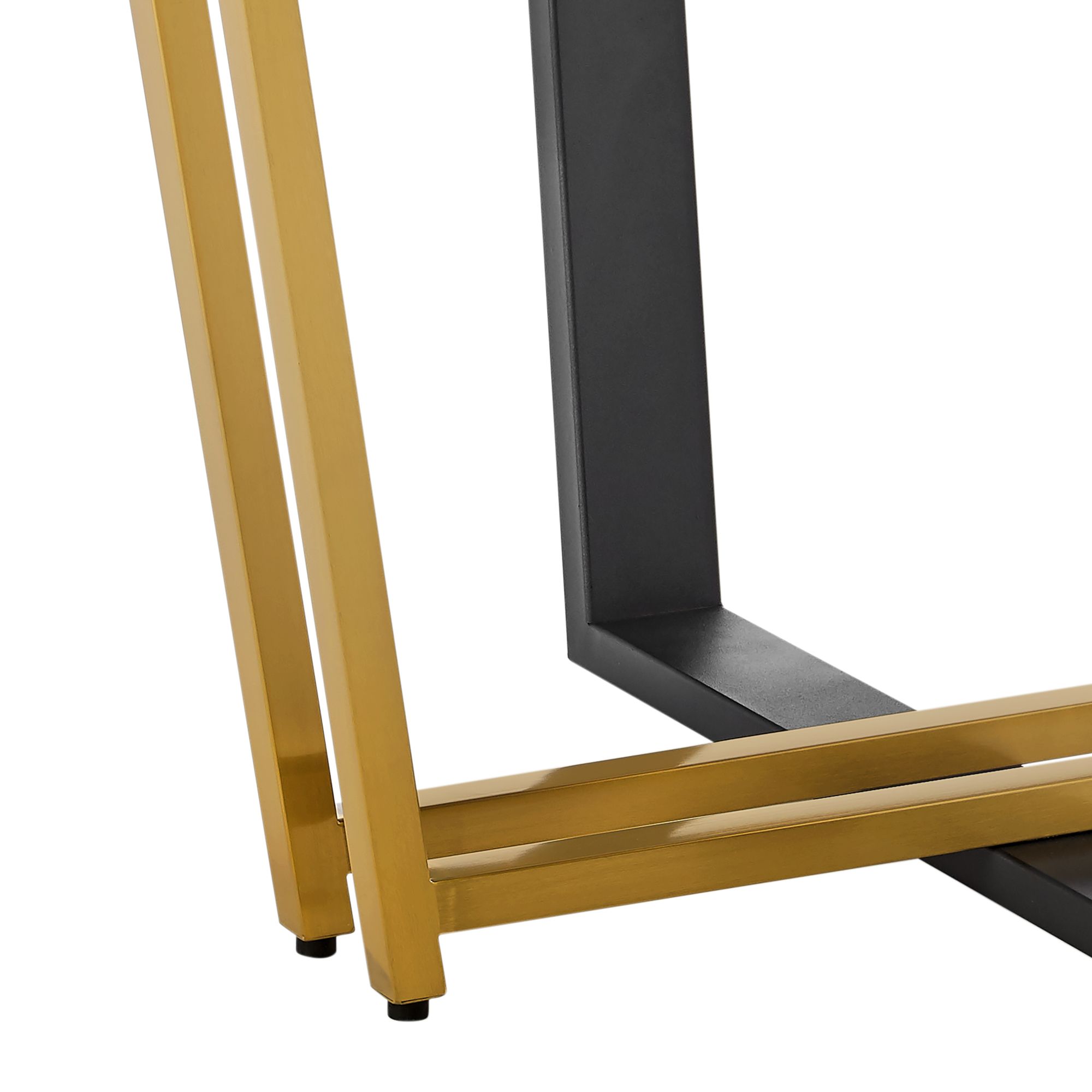 Image 7 Joana 48 in. Round Dining Table in Gold Steel, Black Iron, Walnut Tabletop more views